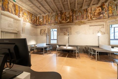 Biblioteca Umanistica Sala dei medaglioni Biblioteca Umanistica Sala dei medaglioni