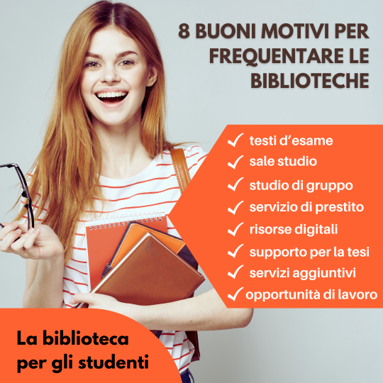 studentessa biblioteca servizi