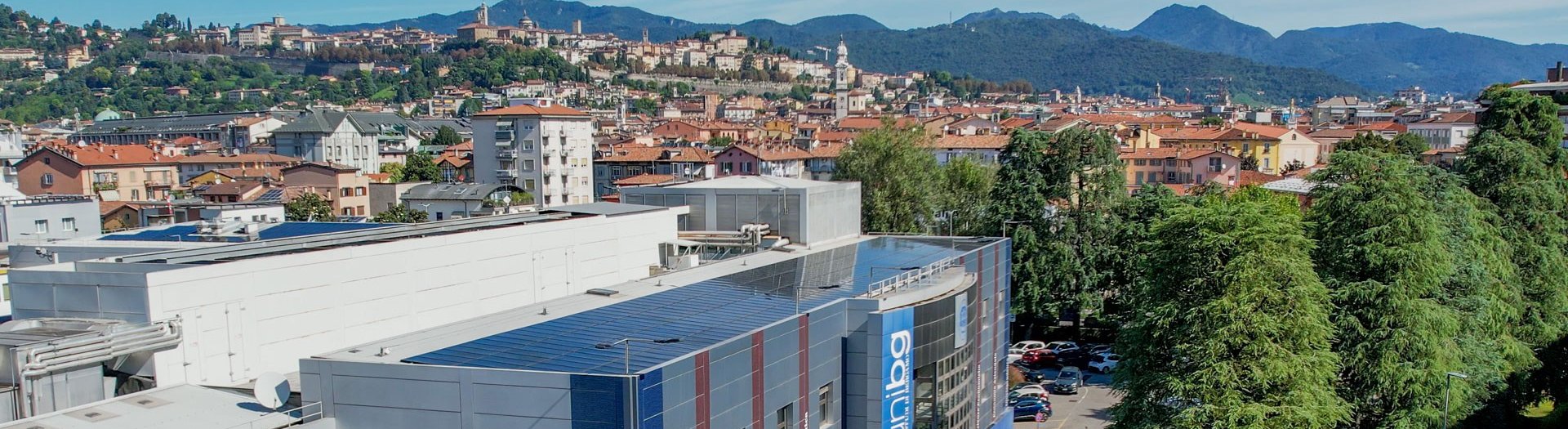 panorama di città alta bergamo